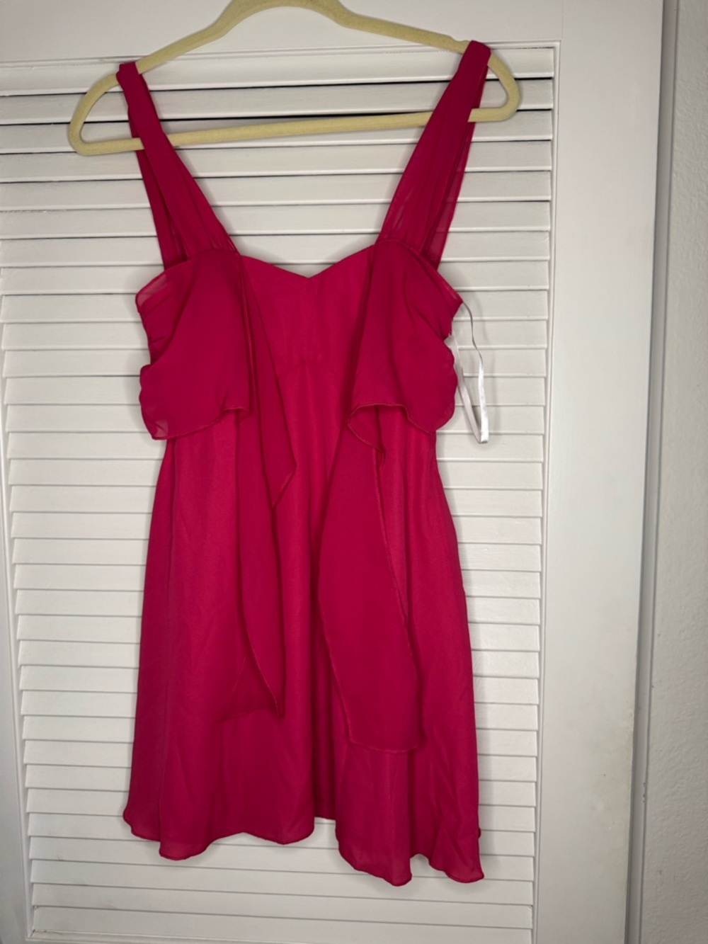 Hot Pink Ruffle Swing Dress